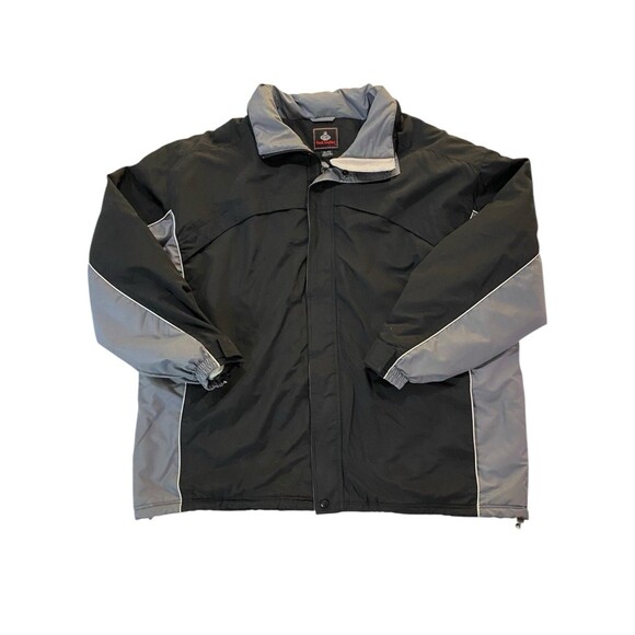 Footlocker Winter Jacket Men’s Size 3XL Black Grey Zip Up 4 Pockets - Picture 10 of 12